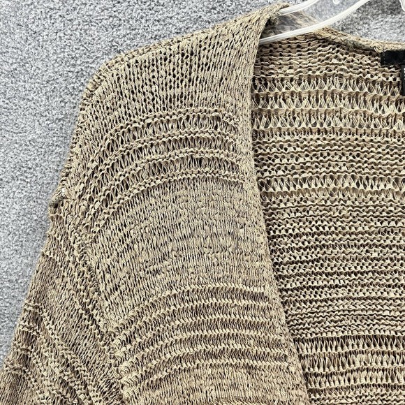 H&M Cardigan Womens Size M Brown Long Sleeve Open Knit - Picture 4 of 16